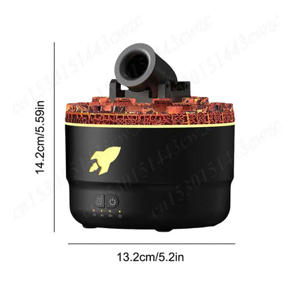Volcanic Crack Light Cannon Aromatherapy Humidifier and Essential Oil Diffuser