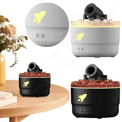 Volcanic Crack Light Cannon Aromatherapy Humidifier and Essential Oil Diffuser