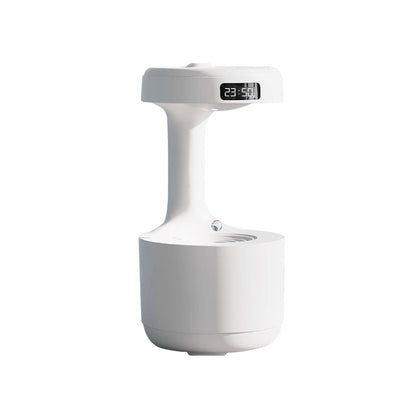 Anti-Gravity Humidifier with Clock and Backflow Aroma Diffuser - Large Capacity Mute Household Sprayer for Office and Bedroom
