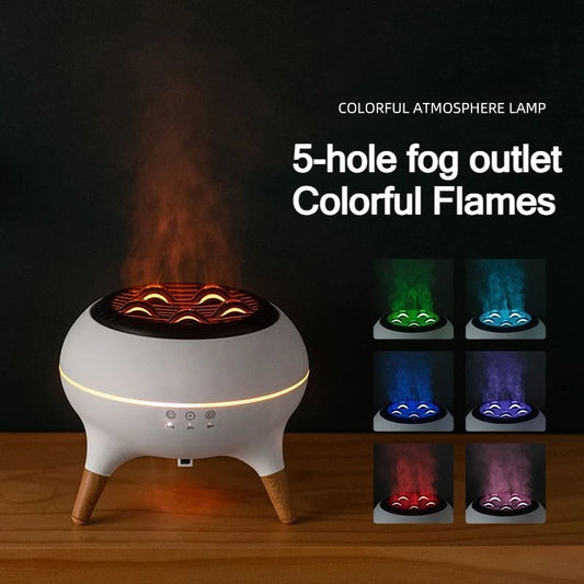 Dynamic Rainbow Jellyfish Essential Oil Diffuser - 250ml Ultrasonic Humidifier with Advanced Porous Atomization Technology