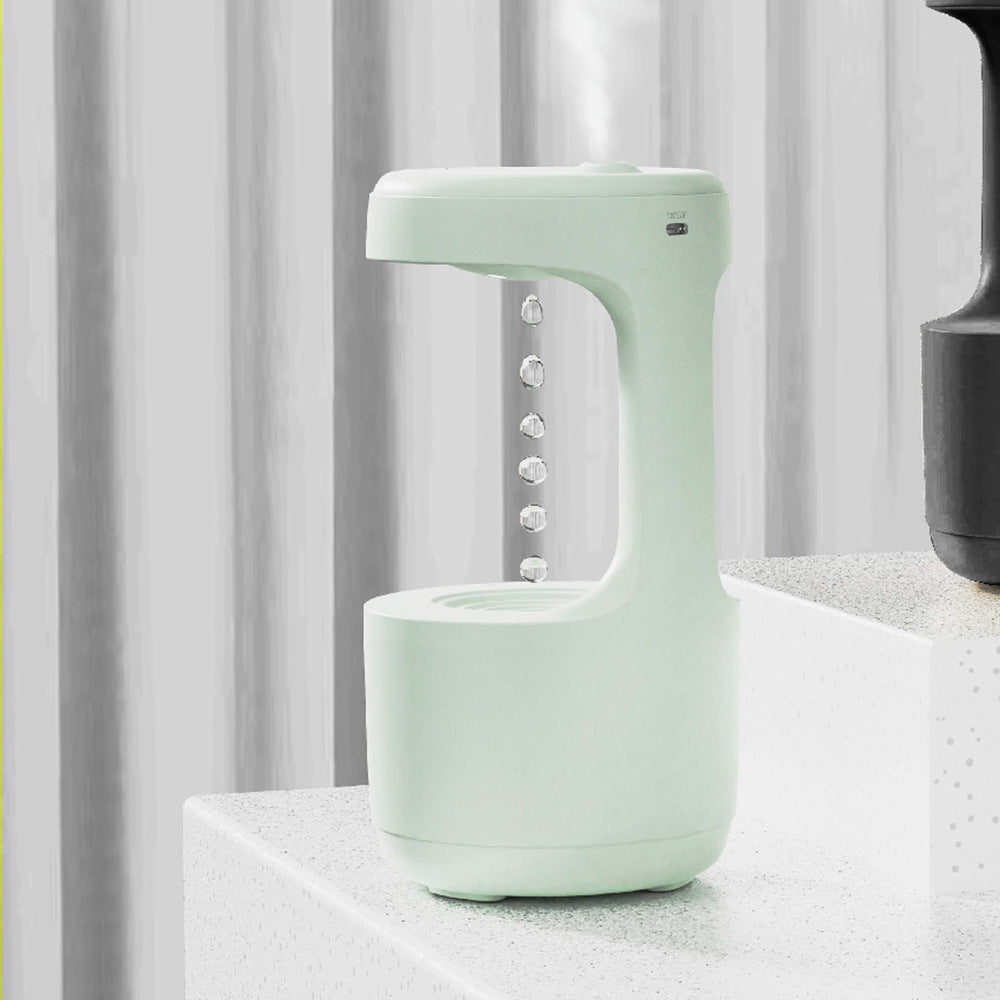Anti-Gravity Humidifier with Clock and Backflow Aroma Diffuser - Large Capacity Mute Household Sprayer for Office and Bedroom