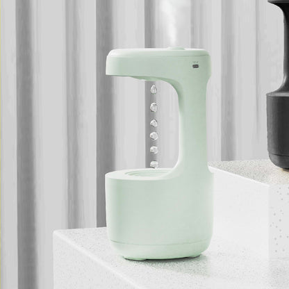 Anti-Gravity Humidifier with Clock and Backflow Aroma Diffuser - Large Capacity Mute Household Sprayer for Office and Bedroom