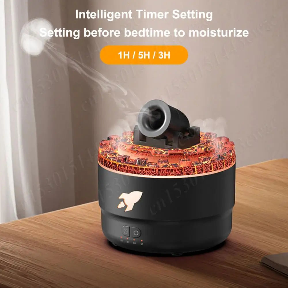 Volcanic Crack Light Cannon Aromatherapy Humidifier and Essential Oil Diffuser